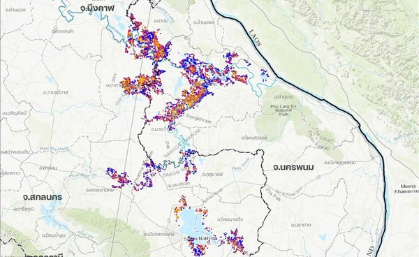 อิทธิพล “พายุวิภา” เปิดภาพถ่ายดาวเทียม 5 จังหวัดภาคอีสานโดนผลกระทบหนัก