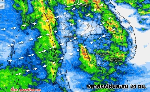 10-13 ก.ค. ฝนชุกทั่วไทย เหนือ อีสาน ตะวันออก ใต้ ระวังน้ำท่วมฉับพลัน