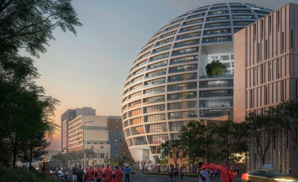 สถาปัตยกรรมอัจฉริยะ ! Grand Ballroom รวมชีวิต กีฬา และการพักผ่อนไว้ในทรงกลม