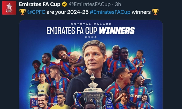 ผลบอล เอฟเอ คัพ 2024/25 รอบชิงชนะเลิศ : พาเลซเฉือนเรือใบสีฟ้า 1-0 คว้าแชมป์แรกในรอบ 119 ปี