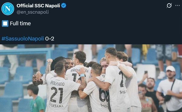 'นาโปลี' เปิดฤดูกาลได้สวย หลังบุกชนะ 'ซาสซูโอโล่' 2-0