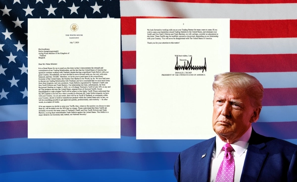 "ไทย"อ่วมโดนภาษีทรัมป์ 36% มีผลบังคับใช้ 1 สิงหาคมนี้ เปิดข้อความจดหมายรีดภาษี 14 ประเทศ