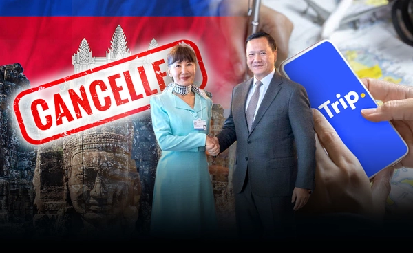 โซเชียลระอุ! "Trip.com" ยกเลิกร่วมมือท่องเที่ยวกัมพูชา ยันข้อมูลไม่รั่ว