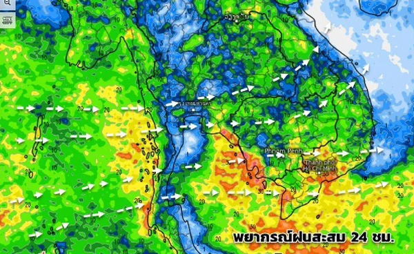พยากรณ์อากาศ 7 วัน มรสุมแรงขึ้น-ร่องฝนพาดผ่าน เตือน 7-13 มิ.ย.ตะวันออก-ใต้ระวังฝนหนัก