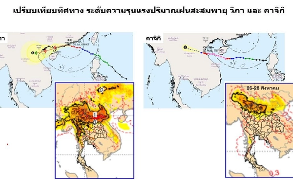 ดร.เสรีเตือน “คาจิกิ” ทำฝนตกหนัก 26-27 ส.ค. แต่ฝนรอบนี้น้อยกว่า “วิภา”