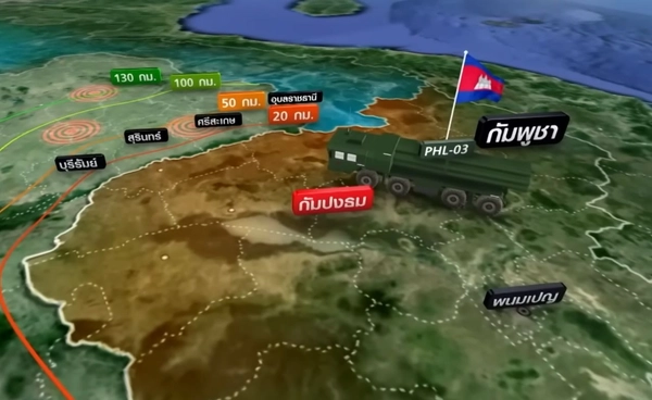 เปิดรัศมี “อาวุธหนัก” กัมพูชา จาก BM-21 ถึง PHL-03 จังหวัดไหนของไทย สุ่มเสี่ยงบ้าง ?
