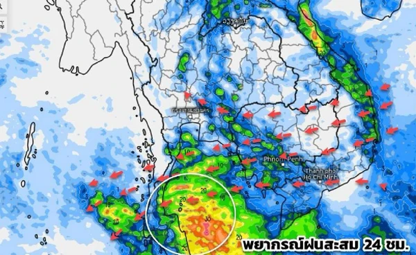 ใต้ระวังฝนตกหนัก 11-16 ธ.ค. ไทยตอนบนมีฝนเพิ่ม 11-13 ธ.ค. ก่อนรับลมหนาวรอบใหม่