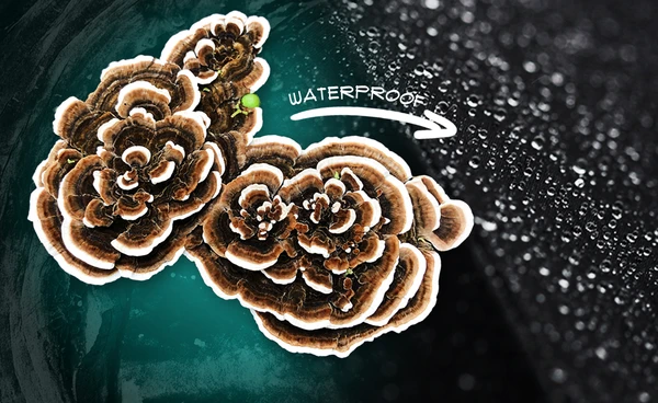 นวัตกรรมเห็ดหางไก่งวง ทางเลือกใหม่สารเคลือบกันน้ำแทนการใช้พลาสติก