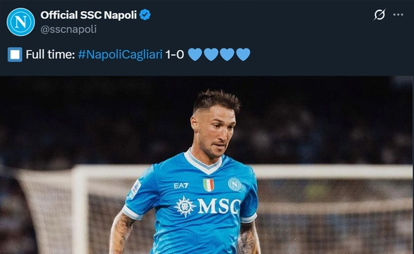 'นาโปลี' เฉือน 'กายารี่' 1-0 คว้าสามแต้มสุดระทึก