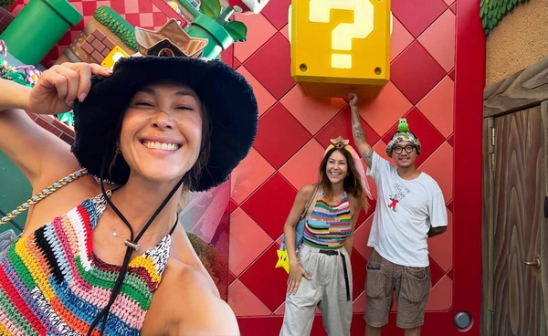 ย้อนวัยเด็ก! พอลล่า เทเลอร์ ควง เต้ บรม เช็กอินสวนสนุกดังญี่ปุ่น