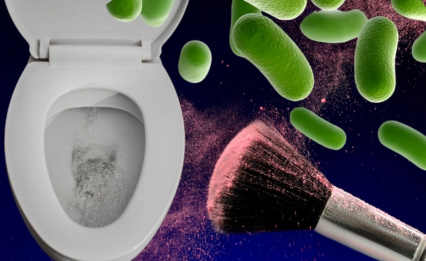 แปรงแต่งหน้าที่ไม่ได้ล้างสะสมแบคทีเรีย ได้มากกว่าที่นั่งชักโครก 