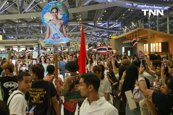 รูป-ประมวลภาพ แฟนนางงามร่วมส่ง “โอปอล-สุชาตา” ชิงมงฟ้าที่อินเดีย -26