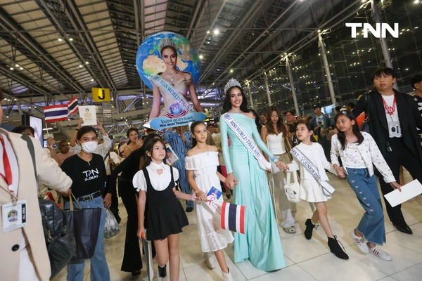 รูป-ประมวลภาพ แฟนนางงามร่วมส่ง “โอปอล-สุชาตา” ชิงมงฟ้าที่อินเดีย -24