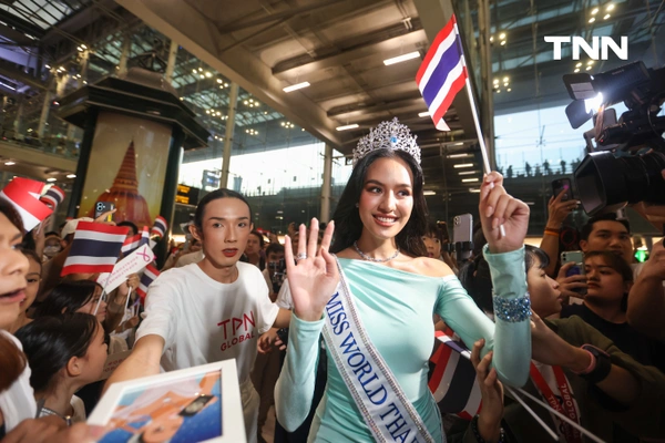 รูป-ประมวลภาพ แฟนนางงามร่วมส่ง “โอปอล-สุชาตา” ชิงมงฟ้าที่อินเดีย -9