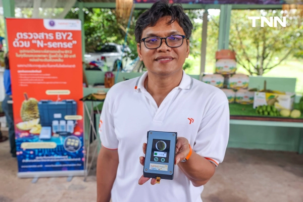 รูป-นาโนเทค นำต้นแบบ "N-sense" ลงพื้นที่จังหวัดระยอง ทดสอบวิเคราะห์ BY2 ใน ทุเรียน-18