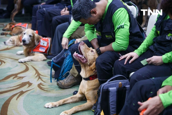 รูป-น้องหมา K9 พร้อมหน่วยงานต่างๆ ร่วมรับ เครื่องหมายเชิดชูเกียรติ “นคราภิรักษ์” กรณีเหตุการณ์แผ่นดินไหว -6