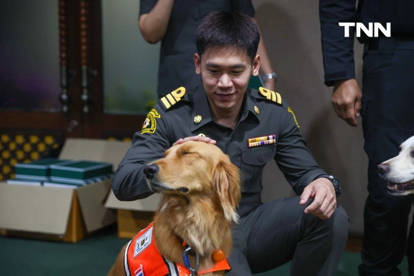 รูป-น้องหมา K9 พร้อมหน่วยงานต่างๆ ร่วมรับ เครื่องหมายเชิดชูเกียรติ “นคราภิรักษ์” กรณีเหตุการณ์แผ่นดินไหว -12