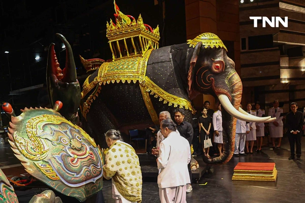 รูป-บวงสรวงการแสดงโขนมูลนิธิส่งเสริมศิลปาชีพฯ ประจำปี 2568 ตอน “สัตยาพาลี” สืบสานพระราชปณิธาน สมเด็จพระพันปีหลวง อนุรักษ์โขน สืบต่อไป-8