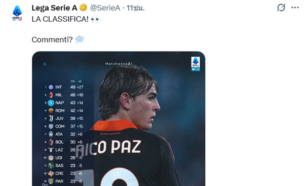 ส่อง 4 ทีมลุ้นแชมป์กัลโช่ เซเรีย อา อิตาลี ฤดูกาล 2025/26