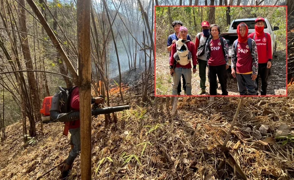 สถานีไฟป่าบ้านโฮ่ง ดับไฟป่า 2 จุด