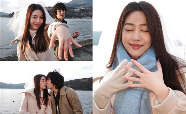 "เพชร เผ่าเพชร" คุกเข่าขอ "แปม อัญญ์ชิสา" แต่งงาน หลังคบกันนาน 13 ปี 