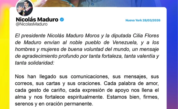 "มาดูโร" โพสต์ X ครั้งแรก จากในเรือนจำที่นิวยอร์ก สหรัฐฯ