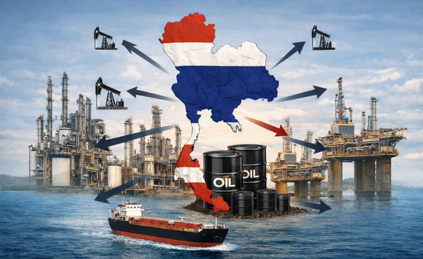 ไทยนำเข้าน้ำมันดิบจากประเทศไหนมากที่สุด?