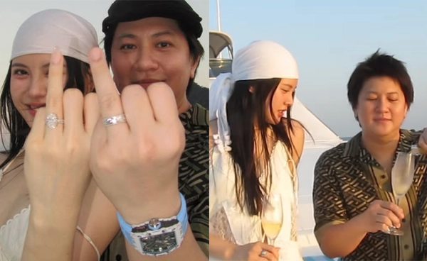 "มินนี่ ภัณฑิรา" เซย์เยส! "ไฮโซกี้ สราวุธ" คุกเข่าขอแต่งงานสุดโรแมนติกกลางทะเล