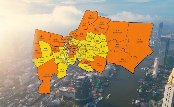 กทม.ค่าฝุ่นPM2.5 พุ่ง  เกินมาตรฐาน 27 พื้นที่