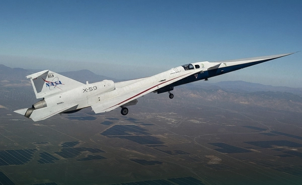X-59 เครื่องบินเหนือเสียงแบบเงียบของ NASA เจอสัญญาณเตือนกลางอากาศ ลงจอดก่อนกำหนด