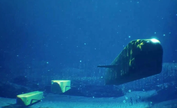 เปิดตัวยานใต้น้ำอัจฉริยะเกาะติดเรือแม่ชาร์จพลังงานคล้ายเหาฉลาม และปล่อยโดรนโจมตีไต้