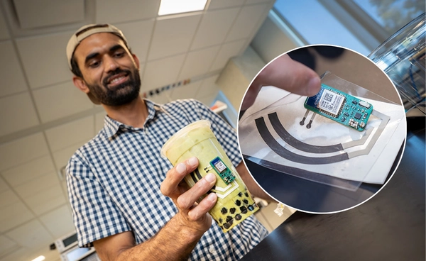 สติ๊กเกอร์อัจฉริยะติดแก้วน้ำ ตรวจระดับวิตามินซีจาก เหงื่อปลายนิ้ว