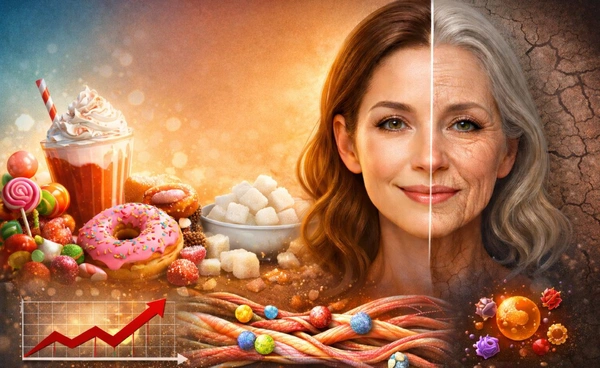 กินหวานบ่อย ระวังหน้าแก่ น้ำตาลภัยเงียบที่ทำให้ผิวแก่ก่อนวัย
