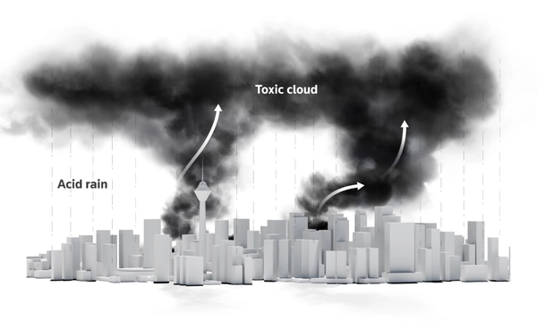 โลกผวา! ฝนดำถล่มหลังคลังน้ำมันระเบิด  ควันพิษคุกคามสิ่งแวดล้อม