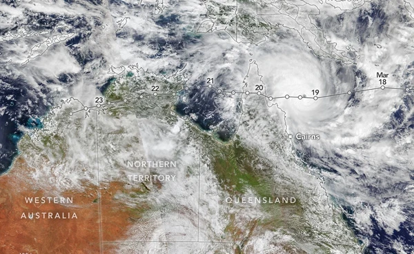 “นาเรลล์” พายุสุดแปลก วนถล่มออสเตรเลีย 3 รอบ ยังไม่จบ จ่อขึ้นฝั่งอีกครั้งเป็นรอบที่ 4!