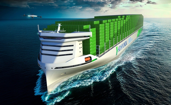 ฮุนไดจ่อสร้าง “เรือบรรทุกสินค้าพลังงานนิวเคลียร์” ลำแรกของโลก !? ใหญ่พอบรรทุกคอนเทนเนอร์ 16,000 ตู้