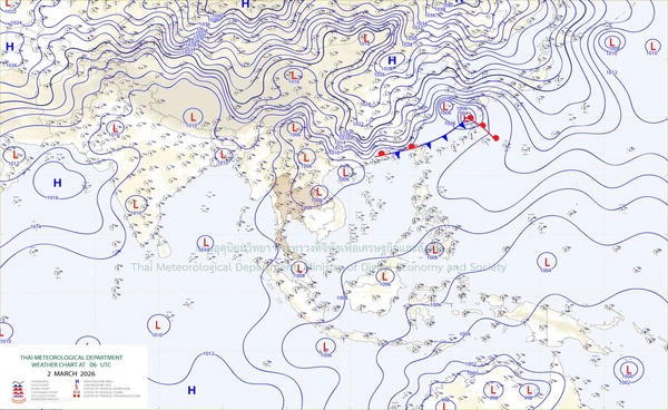 กรมอุตุฯ ออกประกาศฉบับ3 เตือนพายุฤดูร้อนถล่มวันพรุ่งนี้  มี 8 จังหวัดเสี่ยง   