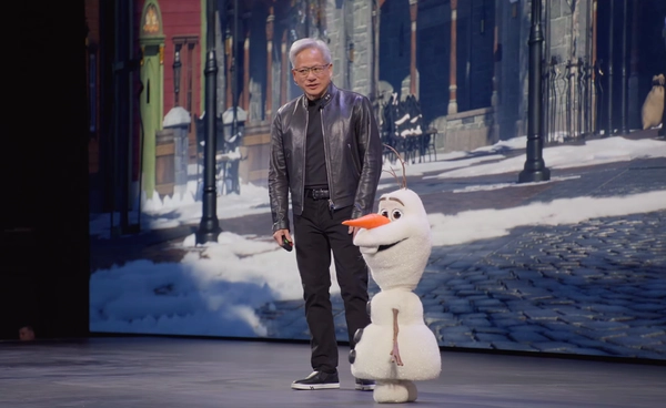 เจนเซน หวง สาธิตหุ่นยนต์ “Olaf” ตัวละครดังจากดิสนีย์บนเวที NVIDIA GTC 2026