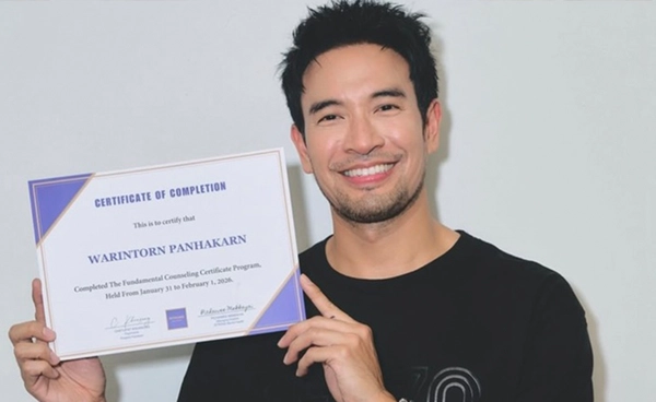 นักจิตวิทยาหล่อบอกต่อ! "เกรท วรินทร" เรียนจบหลักสูตรนักให้คำปรึกษา เตรียมต่อ Advanced กลางปีนี้