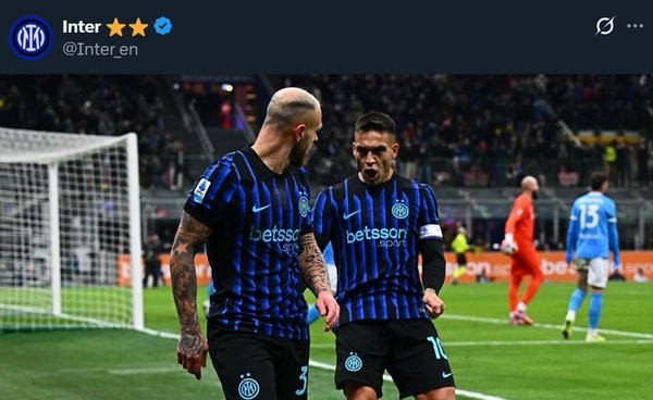 ผลฟุตบอล กัลโช่ เซเรีย อา อิตาลี : อินเตอร์เสมอนาโปลีสุดเดือด 2-2 ครองจ่าฝูงต่อ