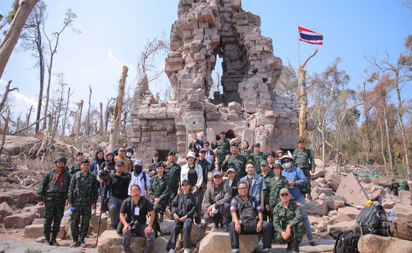 กองทัพบกนำสื่อลงพื้นที่  "เนิน 350-ปราสาทตาควาย" ย้ำปักหลักปกป้องแผ่นดินไทย
