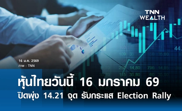 หุ้นไทยวันนี้ 16 มกราคม 2569 ปิดพุ่ง 14.21 จุด รับกระแส Election Rall