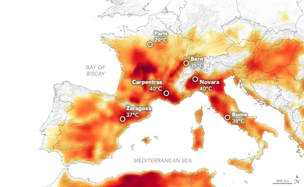 โลกร้อนไม่หยุด จ่อเปลี่ยนยุโรปเป็น “เตาอบ”  คลื่นความร้อนอาจพุ่ง 50 วันต่อปี