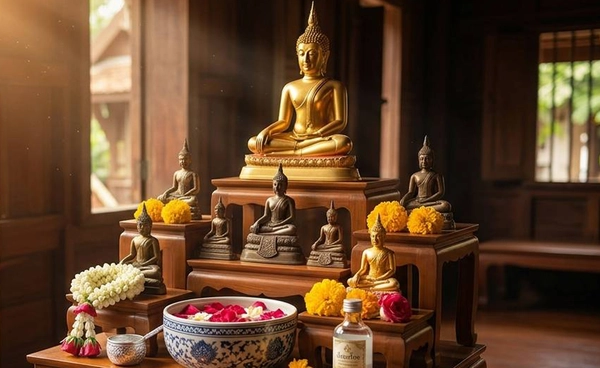 บทสวดสรงน้ำพระสงกรานต์ 2569 พร้อมวิธีทำความสะอาดหิ้งพระ