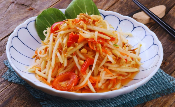 ส้มตำซินไบโอติก SS NCI นวัตกรรมอาหารไทย ดูแลสุขภาพลำไส้ ลดเสี่ยงมะเร็งลำไส้ใหญ่