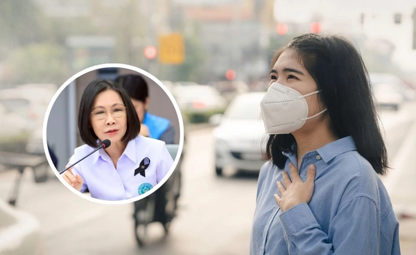 เตือน ฝุ่น PM 2.5 สีแดง 5 จังหวัด แนะใส่หน้ากากป้องกันตนเองอย่างต่อเนื่อง