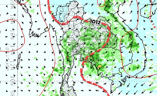 อุตุฯ เตือนอีสาน ตะวันออกเสี่ยงเจอฝน ช่วงวันที่ 24-27 มี.ค. ไทยตอนบนร้อนถึงร้อนจัด