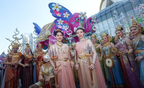 หลิง-ออม สวมบทเป็นนางรากษสเทวี นางสงกรานต์ประจำปี 2569 ในชุดไทยประยุกต์ร่วมฉลองวันปีใหม่ไทย