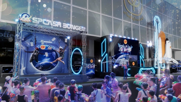 รูป-กทม. - CPF ปั้นสีลมแลนด์มาร์กใหม่ “CP Splash to Space” รับสงกรานต์-5