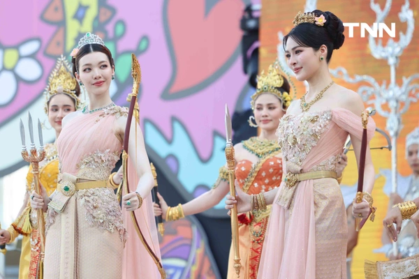 รูป-หลิง-ออม สวมบทเป็นนางรากษสเทวี นางสงกรานต์ประจำปี 2569 ในชุดไทยประยุกต์ร่วมฉลองวันปีใหม่ไทย-11